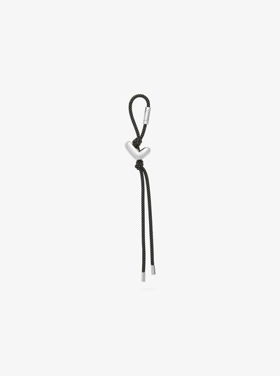 Initial Silver-Tone and Speckled Cord Bag Charm in SH RHODIUM | Michael Kors