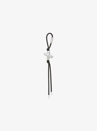 Initial Silver-Tone and Speckled Cord Bag Charm
