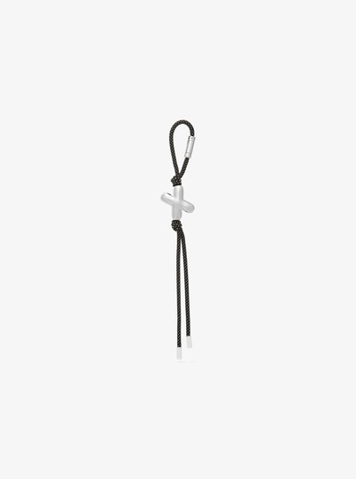 Initial Silver-Tone and Speckled Cord Bag Charm in SH RHODIUM | Michael Kors