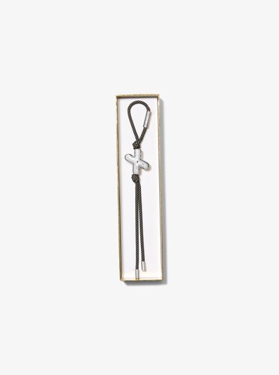 Initial Silver-Tone and Speckled Cord Bag Charm in SH RHODIUM | Michael Kors