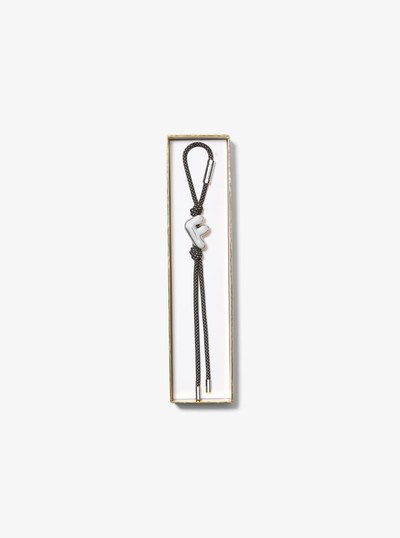 Initial Silver-Tone and Speckled Cord Bag Charm in SH RHODIUM | Michael Kors
