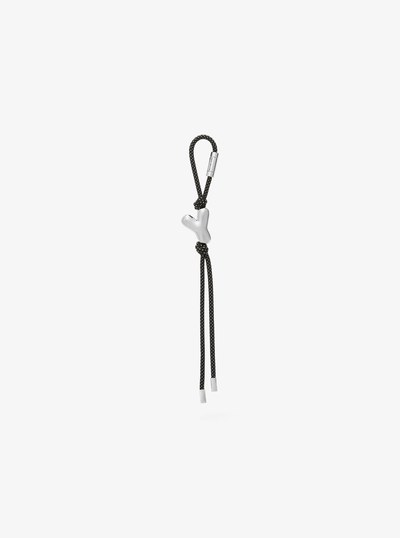 Initial Silver-Tone and Speckled Cord Bag Charm in SH RHODIUM | Michael Kors