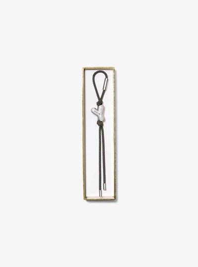 Initial Silver-Tone and Speckled Cord Bag Charm in SH RHODIUM | Michael Kors