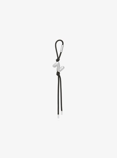 Initial Silver-Tone and Speckled Cord Bag Charm in SH RHODIUM | Michael Kors