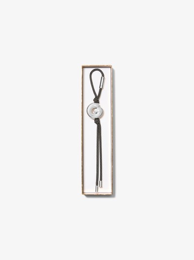 Initial Silver-Tone and Speckled Cord Bag Charm in SH RHODIUM | Michael Kors