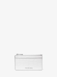Jet Set Small Crocodile Embossed Leather Card Case