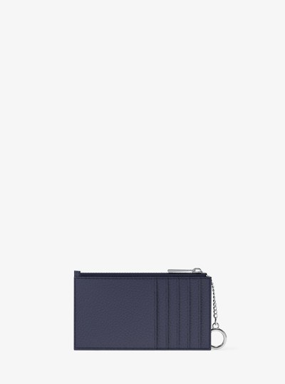 Jet Set Small Pebbled Leather Card Case in DRESS BLUES | Michael Kors