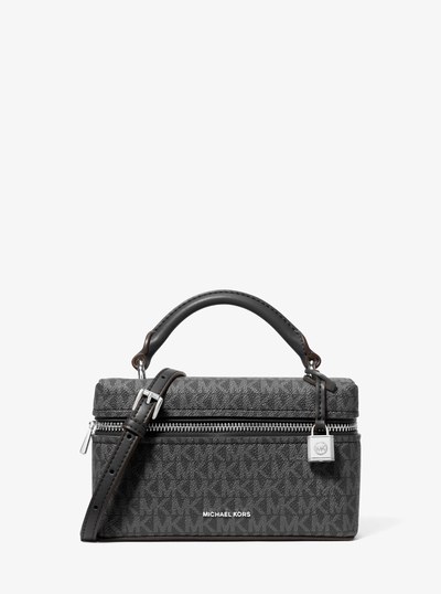 Jana Extra-Small Signature Logo Convertible Crossbody Bag in BLACK | Michael Kors