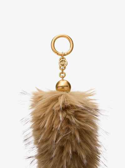 Faux Fur Bag Charm in BROWN MULTI | Michael Kors