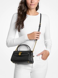 Hamilton Moderne Extra-Small Textured Leather Slouchy Crossbody Bag