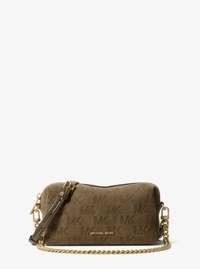 Bryant Small Logo Embossed Suede Convertible Crossbody Bag
