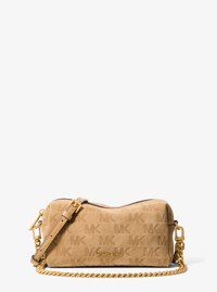 Bryant Small Logo Embossed Suede Convertible Crossbody Bag