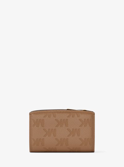 Bryant Medium Logo Embossed Leather Wallet in BURNT KHAKI | Michael Kors