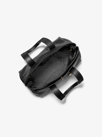 Foster Extra-Small Pebbled Leather Satchel in BLACK | Michael Kors