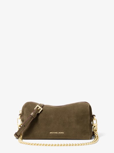 Bryant Small Suede Convertible Crossbody Bag in LODEN | Michael Kors