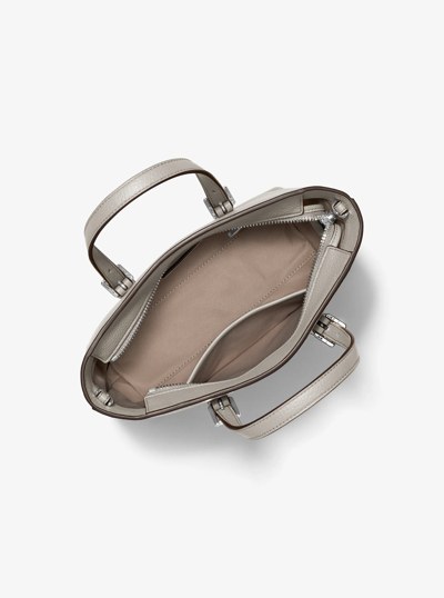 Quinn Small Pebbled Leather Crossbody Bag in HEATHER GREY | Michael Kors