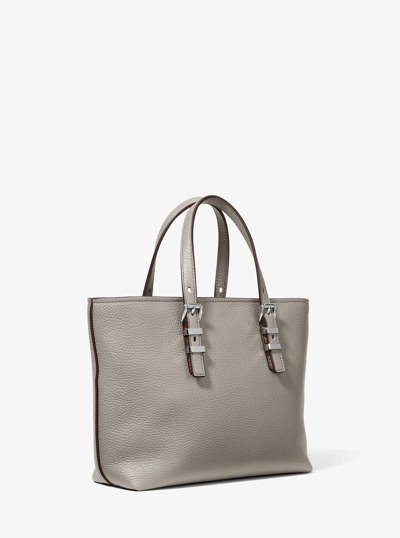 Quinn Small Pebbled Leather Crossbody Bag in HEATHER GREY | Michael Kors