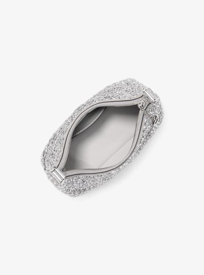 Nolita Small Embellished Pochette in NICKEL | Michael Kors