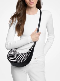 Nolita Small Zebra Print Calf Hair Convertible Pochette