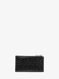 Jet Set Small Crocodile Embossed Leather Card Case