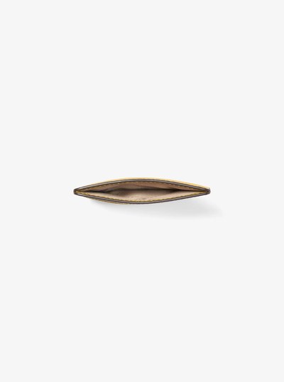 Pebbled Leather Card Case in CHARTREUSE | Michael Kors