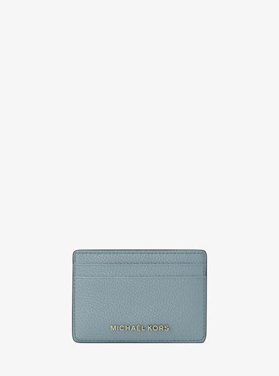 Pebbled Leather Card Case in CHAMBRAY | Michael Kors