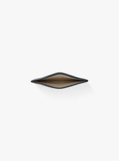 Pebbled Leather Card Case in CHAMBRAY | Michael Kors