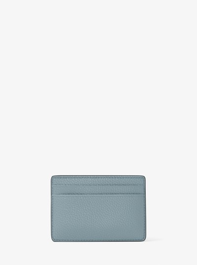 Pebbled Leather Card Case in CHAMBRAY | Michael Kors