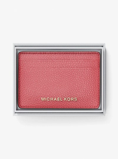 Pebbled Leather Card Case in LT BRY SBT | Michael Kors