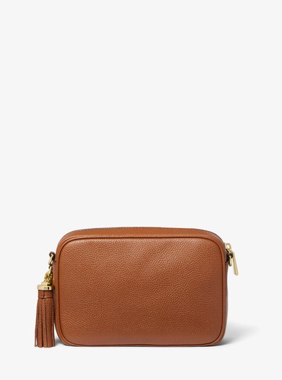 Jet Set Medium Pebbled Leather Crossbody Bag in LUGGAGE | Michael Kors