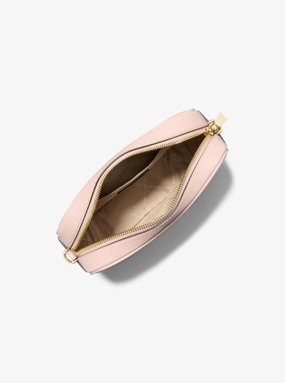 Jet Set Medium Pebbled Leather Crossbody Bag in SOFT PINK | Michael Kors