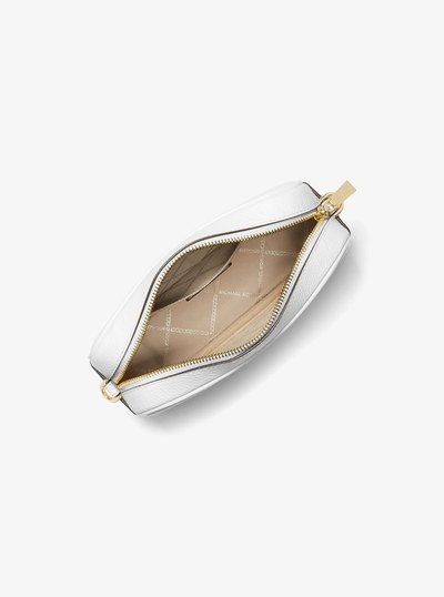 Jet Set Medium Pebbled Leather Crossbody Bag in OPTIC WHITE | Michael Kors