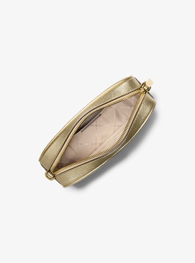 Ginny Metallic Leather Crossbody in PALE GOLD | Michael Kors
