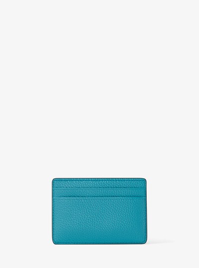 Pebbled Leather Card Case in MILOS BLUE | Michael Kors