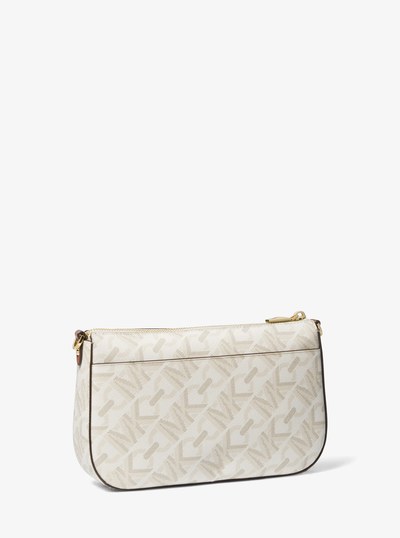 Parker Large Empire Signature Logo 2-in-1 Crossbody Bag in VANILLA/LUGGAGE | Michael Kors