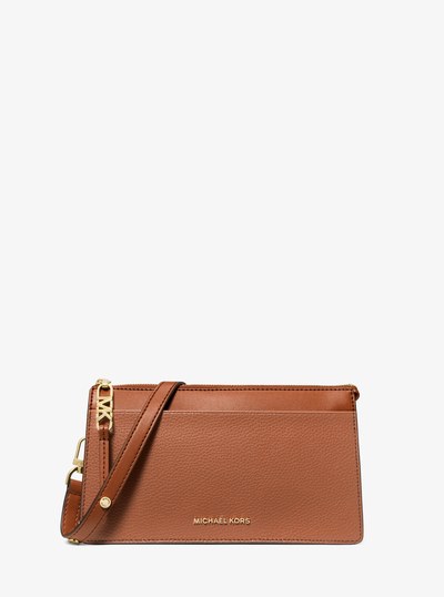 Empire Large Leather Convertible Crossbody Bag in LUGGAGE | Michael Kors