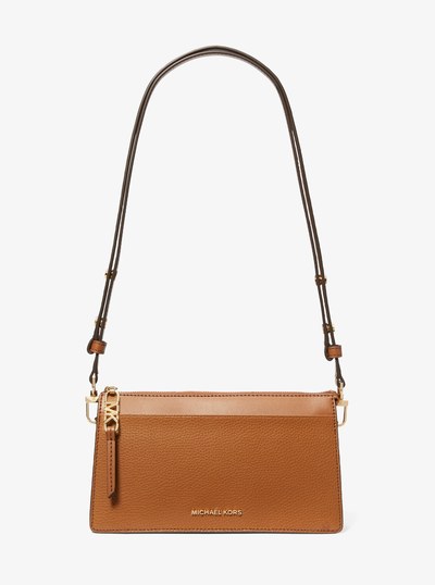 Empire Large Leather Convertible Crossbody Bag in LUGGAGE | Michael Kors