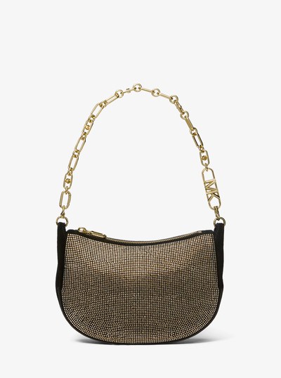 Kendall Small Embellished Suede Shoulder Bag