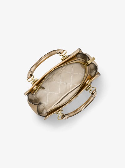 Marilyn Small Metallic Saffiano Leather Crossbody Bag in PALE GOLD | Michael Kors