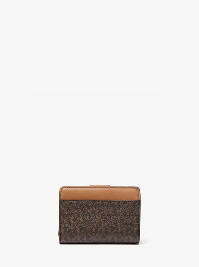Small Signature Logo Wallet in BRN/ACORN | Michael Kors