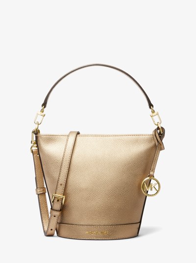Townsend Small Metallic Leather Crossbody Bag in PALE GOLD | Michael Kors
