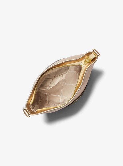 Townsend Small Metallic Leather Crossbody Bag in PALE GOLD | Michael Kors