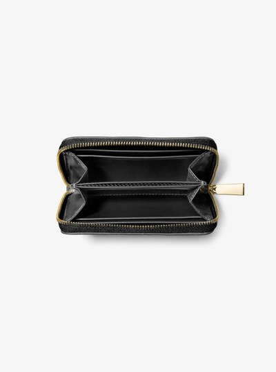 Small Quilted Leather Wallet in BLACK | Michael Kors