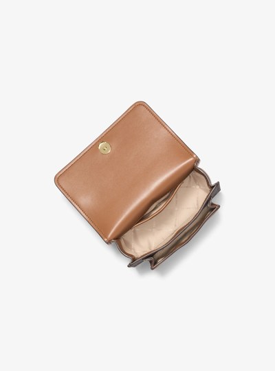 Claire Small Signature Logo Crossbody Bag in BRN/ACORN | Michael Kors