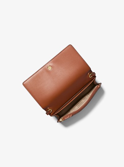 Jet Set Medium Empire Logo Crossbody Bag in BROWN/LUGGAGE | Michael Kors