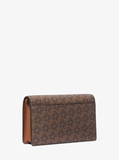 Jet Set Medium Empire Logo Crossbody Bag in BROWN/LUGGAGE | Michael Kors