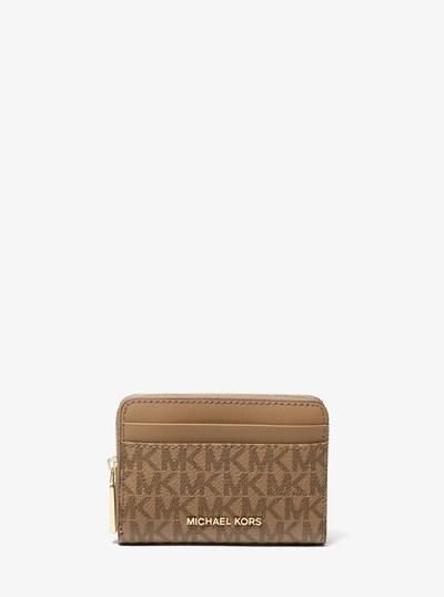 Jet Set Small Signature Logo Wallet in HUSK | Michael Kors