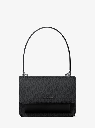 Claire Small Signature Logo Crossbody Bag in BLACK | Michael Kors