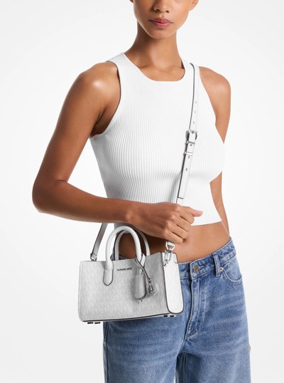 Scarlett Extra-Small Signature Logo Crossbody Bag in OPT/ALLUM | Michael Kors