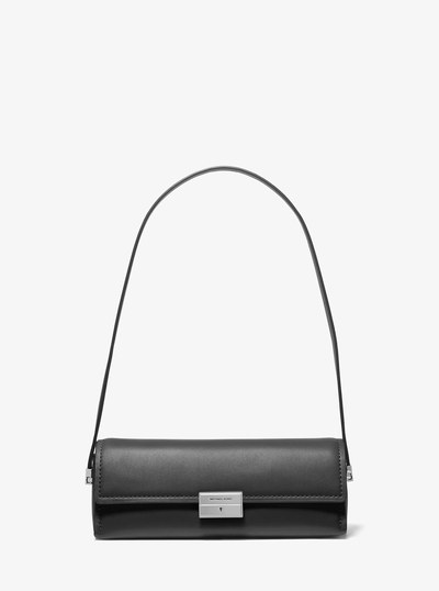 Ludlow Small Leather Convertible Pochette in BLACK | Michael Kors